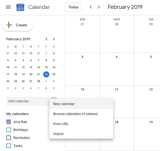 creating Google calendar