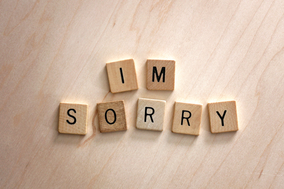 saying sorry