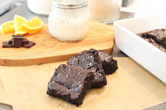 Salted Dark Chocolate Brownies