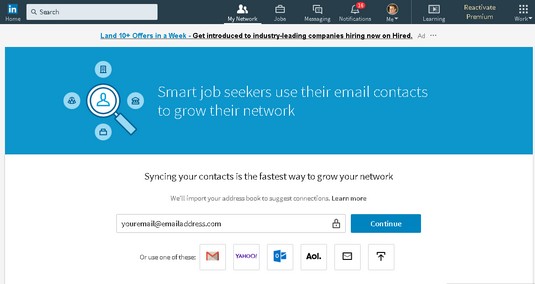 sync email LinkedIn