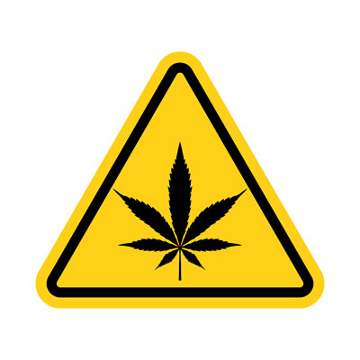 cannabis caution sign