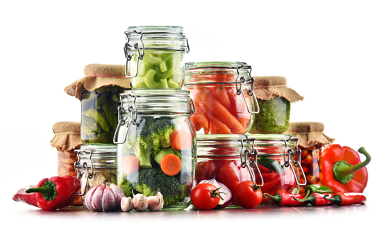 colorful canned vegetables