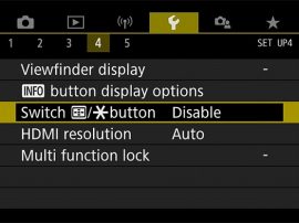 setup menu 4 Canon