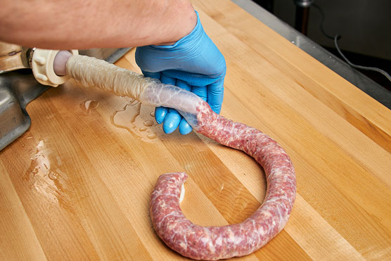 Hand positioning sausage
