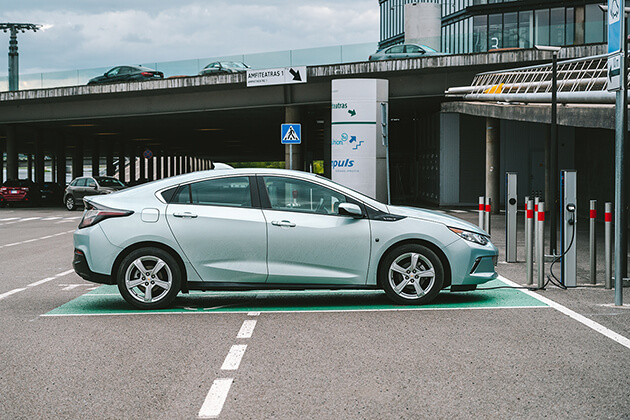 Photo of a Chevrolet Volt, a plug-in hybrid electric vehicle.