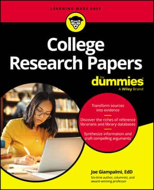 College Research Papers For Dummies book cover