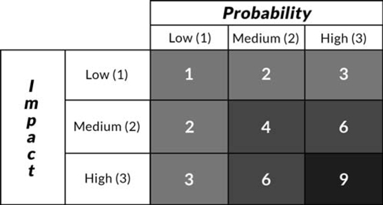 Risk rating scores for vulnerabilities.