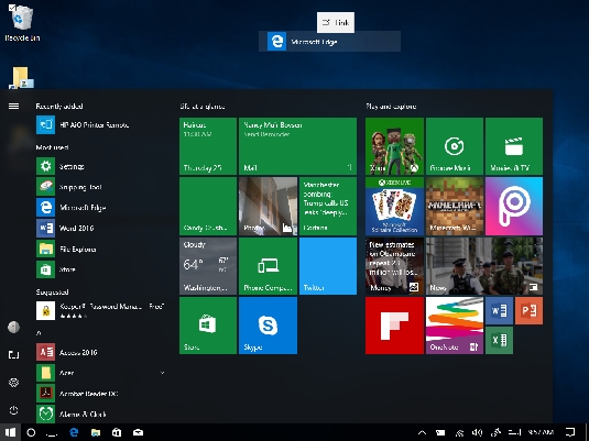 Windows 10 desktop shortcuts