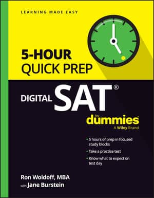 Digital SAT 5-Hour Quick Prep For Dummies book cover