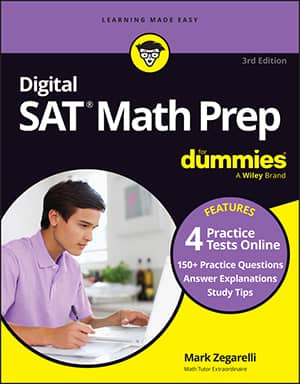 Digital SAT Math Prep For Dummies, 3rd Edition book cover