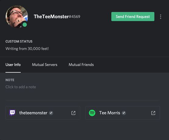 friend request on Discord
