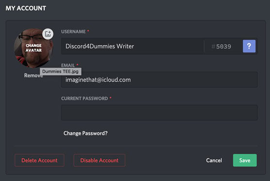 How to Set up Your Discord Profile and Parameters - dummies