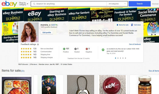 Simple profile on eBay