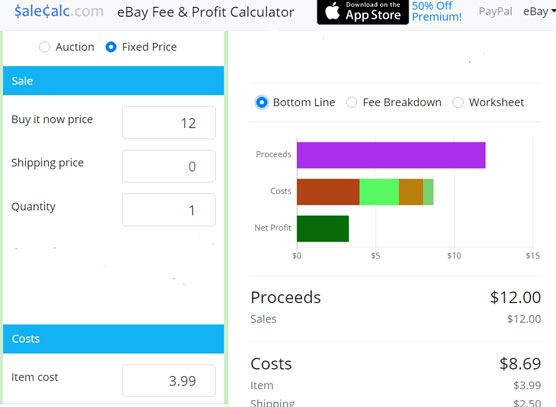 eBay's SaleCalc