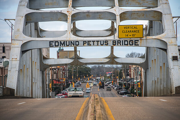 Photo of the Edmund Pettus Bridge in Selma, Alabama