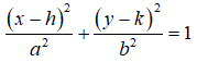 (x-h)²/a² + (y-k)²/b² = 1