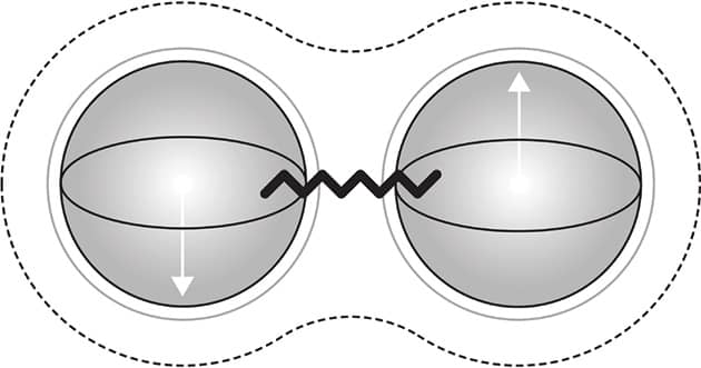 Illustration of entangled qubits