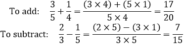 adding fractions with different denominators