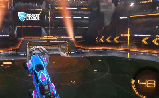 Rocket League in action.