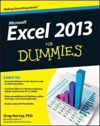 Excel 2013 For Dummies book cover