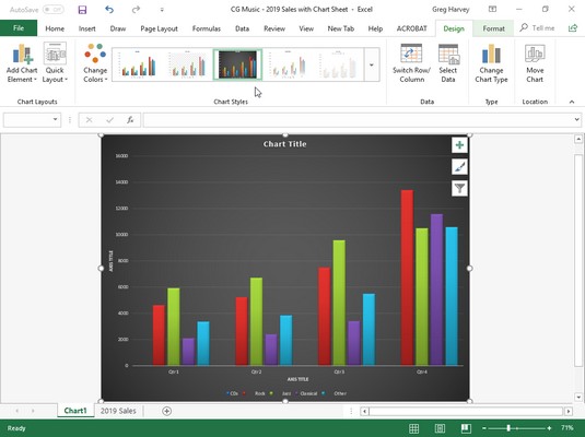 How To Change Chart Style