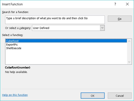 CubeRoot function Excel VBA