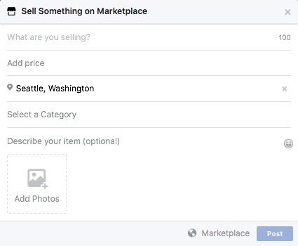 facebook marketplace listing