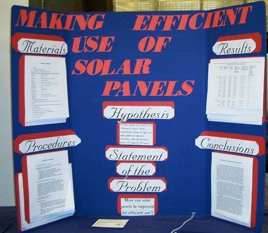 Science Fair Project Making Efficient Use Of Solar Panels