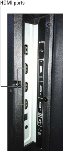 HDMI ports on back panel