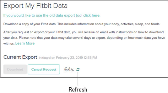 Fitbit Current Export