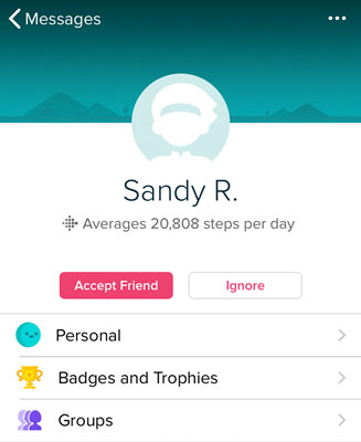 Fitbit Friends tab