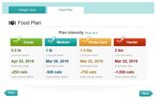 fitbit weight loss goal