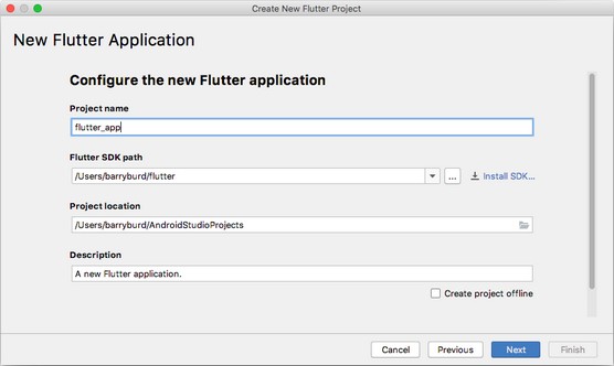 Flutter app details