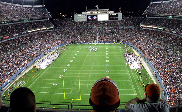 Photo of football stadium during a game