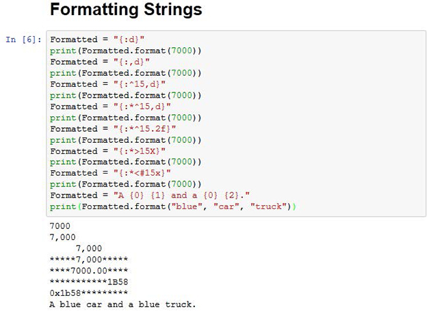 Formatting strings in Python