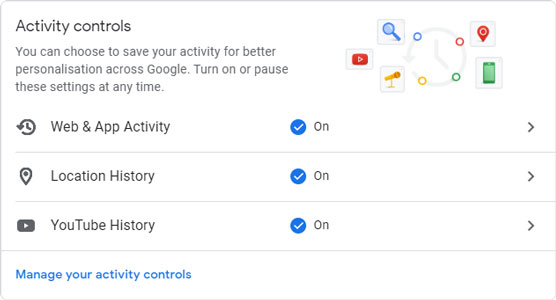 Activity Controls section