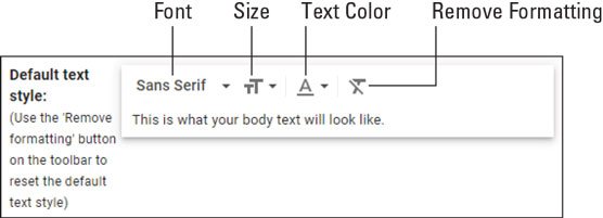 default text styles