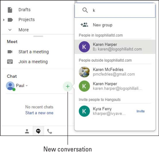 Hangouts chat