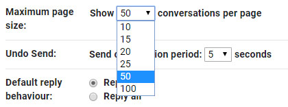 Show X Conversations Per Page 