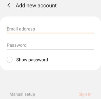 Email app sign-in