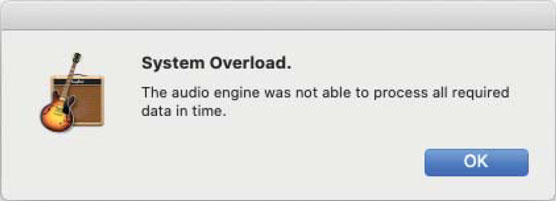 GarageBand warning