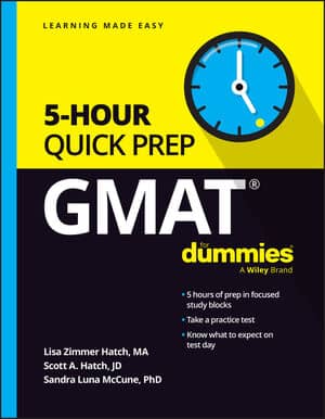 GMAT 5-Hour Quick Prep For Dummies book cover