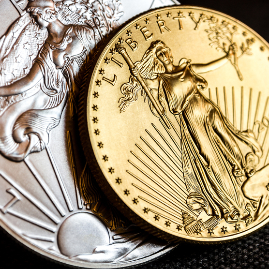 gold and silver bullion coins