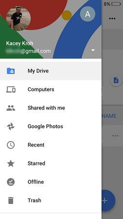 What is Google Drive application in Samsung Smartphones?