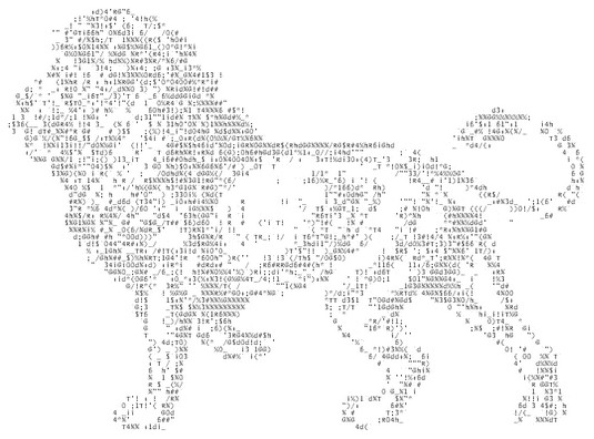 ASCII art picture coding