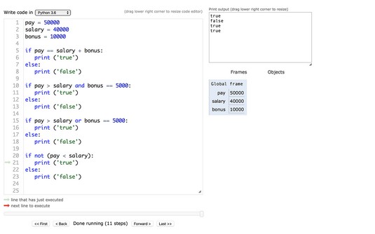 Python logical operators