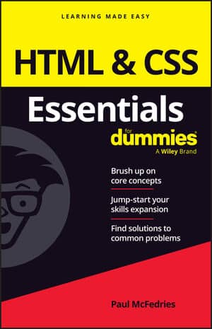 HTML & CSS Essentials For Dummies book cover