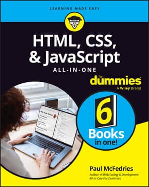 HTML, CSS, & JavaScript All-in-One For Dummies book cover