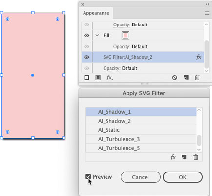 preview the SVG filter