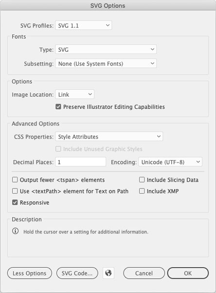 Illustrator type features